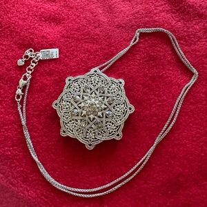 Brighton MAMOUNIA Crystal Pendant Convertible Reversible Necklace NWT